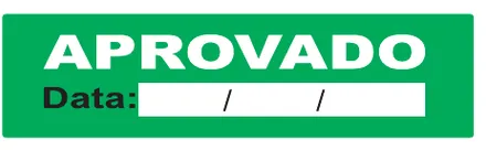 Etiqueta V10: Aprovado, com campo para a data