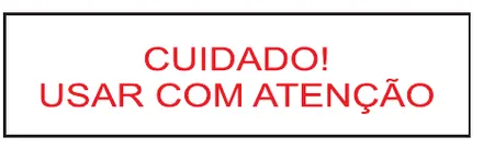 Etiqueta V114: Cuidado! Usar com atenção
