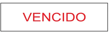 Etiqueta V115: Vencido
