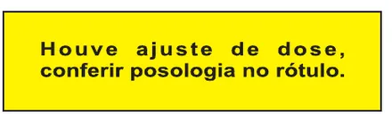 Etiqueta V116: Houve ajuste de dose, conferir posologia no rótulo