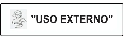 Etiqueta V12: Uso externo
