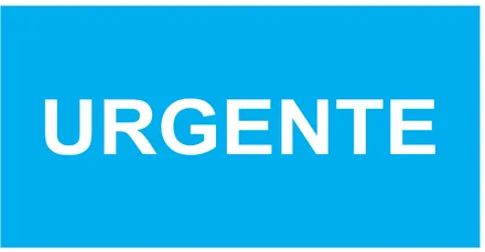 Etiqueta V133: Urgente, etiqueta grande para caixa