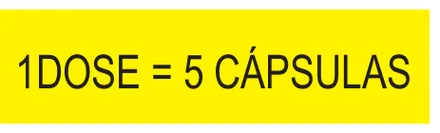 Etiqueta V136: 1 dose = 5 cápsulas