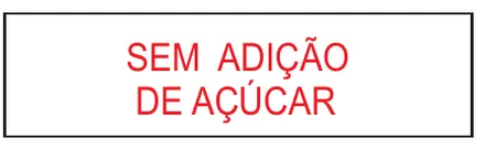 Etiqueta V138: Sem adição de açúcar