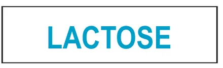 Etiqueta V142: Lactose