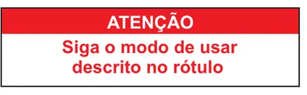 Etiqueta V147: Atenção: siga o modo de usar descrito no rótulo