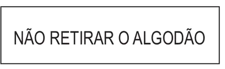Etiqueta V152: Não retirar o algodão