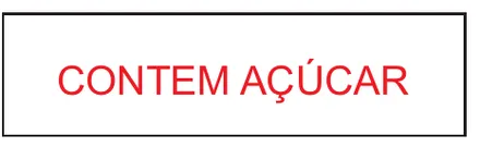 Etiqueta V155: Contém açúcar