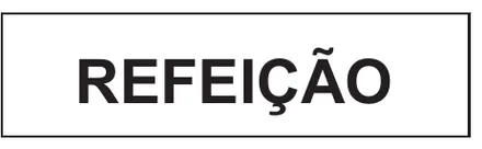 Etiqueta V158: Refeição
