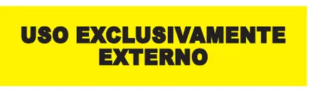 Etiqueta V168: Uso exclusivamente externo