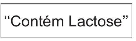 Etiqueta V186: Contém lactose