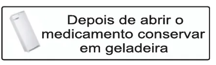 Etiqueta V22: Depois de abrir o medicamento conservar em geladeira
