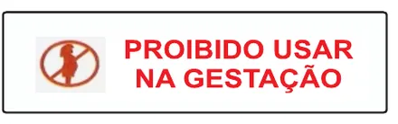 Etiqueta V26: Proibido usar na gestação