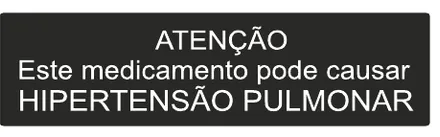 Etiqueta V28a: Atenção: este medicamento pode causar hipertensão pulmonar. Versão preta