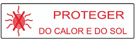 Etiqueta V30: Proteger do calor e do sol