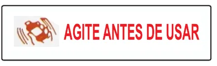 Etiqueta V32: Agite antes de usar