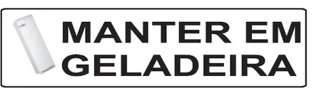 Etiqueta V33: Manter em geladeira