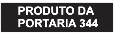 Etiqueta V39: Produto da portaria 344