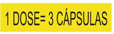 Etiqueta V42: 1 dose = 3 cápsulas