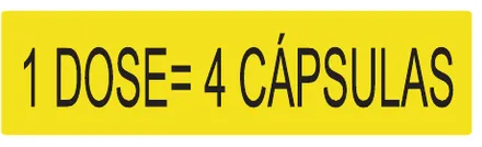 Etiqueta V43: 1 dose = 4 cápsulas