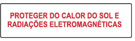 Etiqueta V51: Proteger do calor do sol e radiações eletromagnéticas