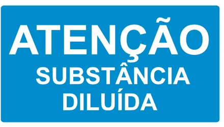 Etiqueta V62: Atenção: substância diluída