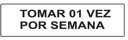 Etiqueta V73: Tomar 01 vez por semana
