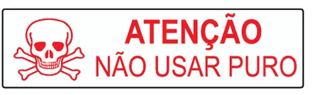 Etiqueta V82: Atenção: não usar puro