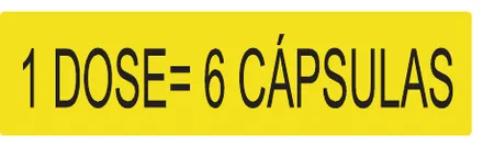 Etiqueta V86: 1 dose = 6 cápsulas